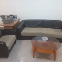 مبل نیم ست چرمی با میز وسط و میز تحریر|مبلمان اداری|تهران, میرداماد|دیوار