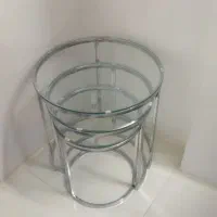 میز عسلی نقره ای مدل عصایی