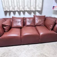 مبل چرم بسیار تمیز|مبلمان خانگی و میز عسلی|کرج, حاجی آباد|دیوار