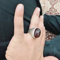 انگشتر نقره فوق کلکسیونی و عتیقه حاج رسول عقیق یمن
