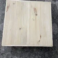 میز وسط دست ساز چوبی خام بدون رنگ. ۸۴در۸۴