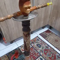 قلیان چوبی و برنجی