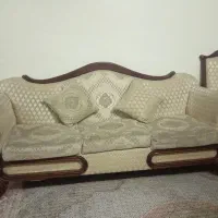 مبل هفت نفره چوب گردو|مبلمان خانگی و میز عسلی|تهران, وصفنارد|دیوار
