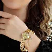 ساعت شیک فلزی با آویز دخترانه و زنانه NK|ساعت|اصفهان, قلعه طبره|دیوار