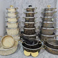 قابلمه طرح سنگی استاندارد.  لبه چدن