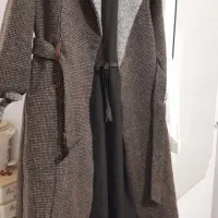 پالتو سارافون آستین بلند قهوه ای|لباس|سلماس, |دیوار