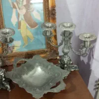 یک جفت شمع دانی با شکلات خوری پیوتر