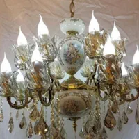 لوستر برنزی ۱۲شعله / مستقیم از تولیدی /با چک صیادی