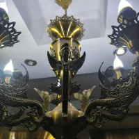 لوستر ۵ شاخه برنزی  (طرح فرشته)