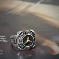 انگشتر مردانه تمام نقره مدل بنز لوکس|بدلیجات|تبریز, |دیوار