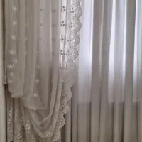 پرده حریر با دانتل