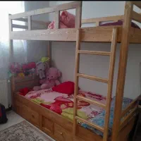 تخت دوطبقه چوب|تخت و سرویس خواب|قدس, شهرقدس|دیوار