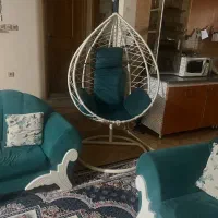 یک سرویس مبل وتاب ریلکسی و آباژور و تخت سنتی د|مبلمان خانگی و میز عسلی|بهنمیر, |دیوار