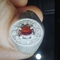 انگشتر نقره یاقوت معدنی