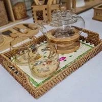 سینی وارداتی حصیری صدفی