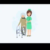 پرستار خانم برای سالمند خانم