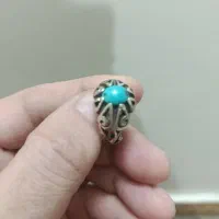 انگشتر نقره دست ساز. فیروزه اصل نیشابور.