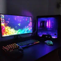 کیس گیمینگ و مانیتور.i5 12400  بازی رایگان