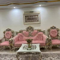 مبل استیل  ۹ نفره منبت کاری  در حد خیلی نوو