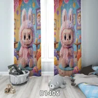 پرده پانچ تصویری عروسکی لبوبو/کارتون کودک|پرده، رانر، رومیزی|اصفهان, اشکاوند|دیوار