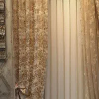 والان پرده  پتینه کرم طلایی