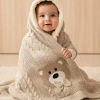 پتو نوزادی کلاهدار (فروش به قیمت عمده)