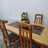 میز نهار خوری 6نفره با و ساعت ایستاده ابنما دار