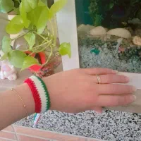 دستبند  دست باف پرچم ایران
