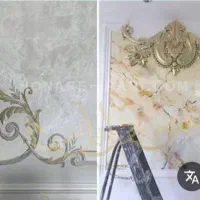 پتینه روی دیوار گچی|خدمات پیشه و مهارت|رشت, گلزاران|دیوار
