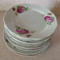 بشقاب گل قرمزی قدیمی اصل ژاپن