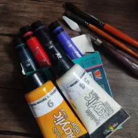 رنگ اکرولیک و بومو قاب