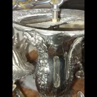 لوستر۵شاخه  برنز نقره ای|لوستر و چراغ آویز|تبریز, |دیوار