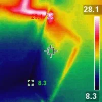 تشخیص ترکیدگی عیب یابی نم رطوبت بادستگاه تصویری