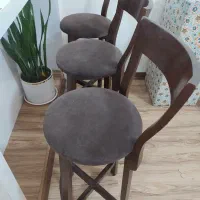 فروش صندلی کانتر چوبی سه عدد مناسب کافه