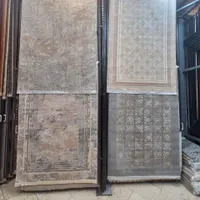فرش ۴ متری  پالت آژند رنگ سبز کار تهران  نخ ترک