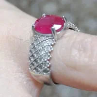 انگشتر زنانه یاقوت افریقا