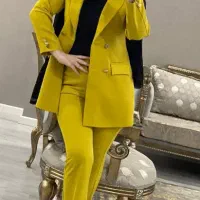 ست کت و شلوار کرپ