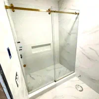 شیشه سکوریت جان پناه بالکن شیشه‌ای کابین دوش|خدمات پیشه و مهارت|رشت, کوی قدس|دیوار