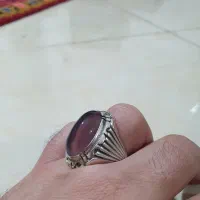 انگشتر عقیق سوسنی یمنی با رکاب مجید زنجان