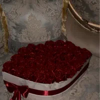 باکس گل رز روبانی شاین با کیفیت ۳۳ شاخه