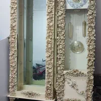 زیر تلویزیون و بوفه و ساعت کرم رنگ|بوفه، ویترین، کنسول|جوانرود, |دیوار