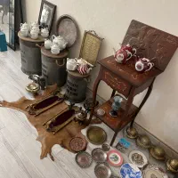 انتیک نوربلین مجسمه برنز برنج ساعت قوری ظرف