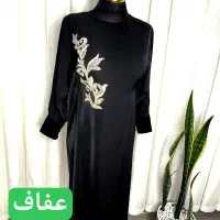 مانتو پنل نقره ای منجق دوزی شده