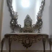 آینه شمعدان برنز قدیمی اصل
