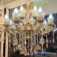 لوستر  زیبایی فلورانس ۱۰ شاخه - مدل کلاسیک برنز