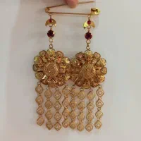 سنجاق نقره .آبکاری طلا