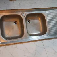 فروش سینک دو لنگه استیل، لگن سمت چپ