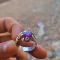 انگشتر نقره کله یاقوت|جواهرات|خرم‌آباد, |دیوار