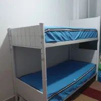 تخت دو طبقه در حدنو + دو تشک رویال کاملا نو