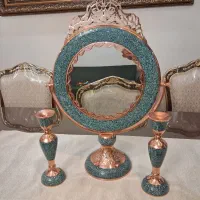 آینه شمعدان فیروزه کوب آقاجانی